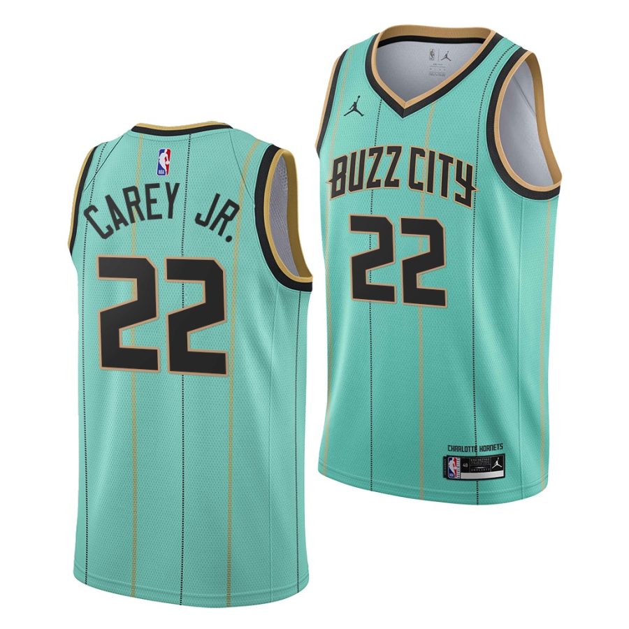 vernon carey jr. hornets city 2020 nba draft 2020 21 mint green jersey