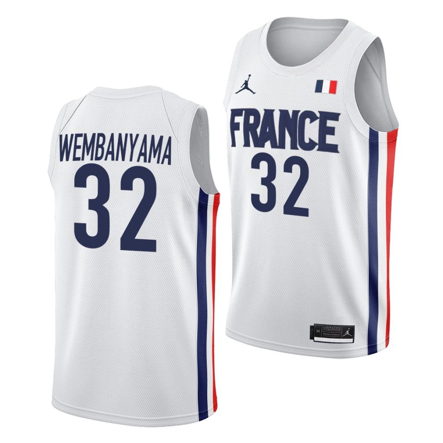 victor wembanyama white 2019 fiba u16 european championship france basketball jersey