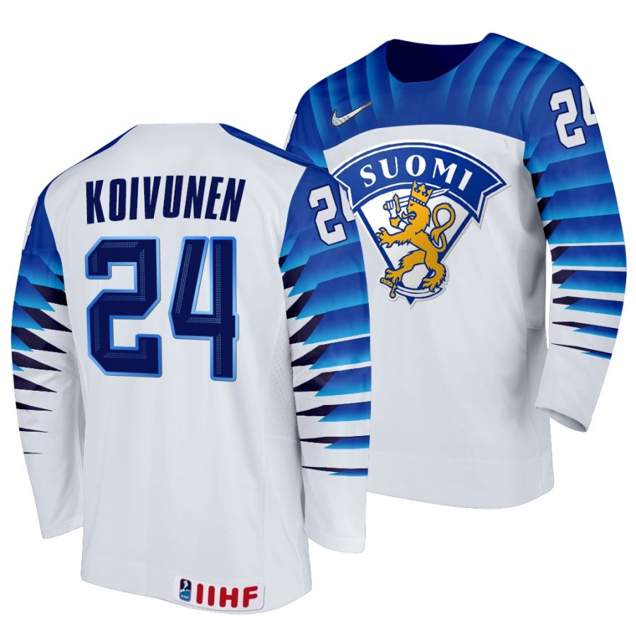 ville koivunen white 2022 iihf world junior championship home jersey