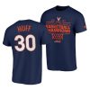 virginia cavaliers jay huff 2021 acc regular season champions navy t shirt