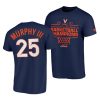 virginia cavaliers trey murphy iii 2021 acc regular season champions navy t shirt