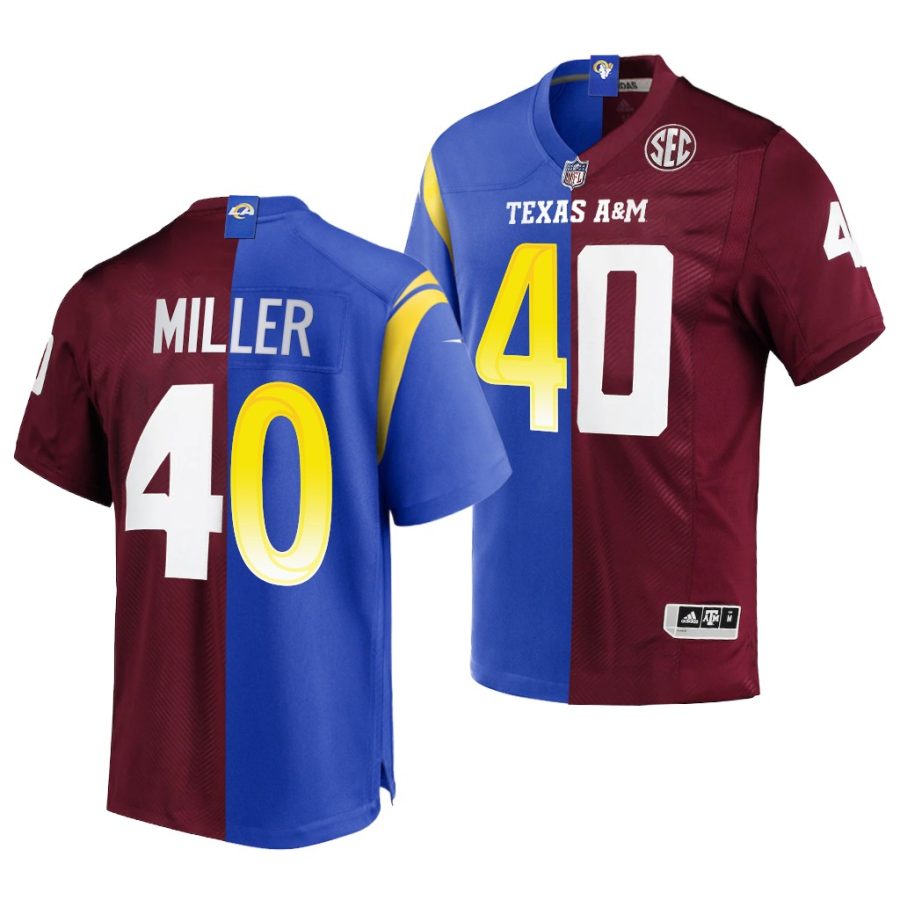 von miller rams nfl ncaa split 2021 jersey