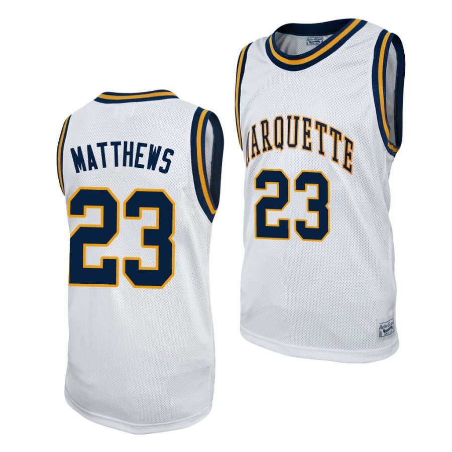 wesley matthews white alumni men's jersey