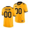 west virginia mountaineers custom gold throwback men's jersey