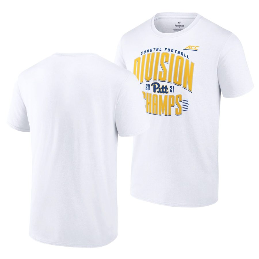 white 2021 acc coastal football division champions pitt panthers shirt