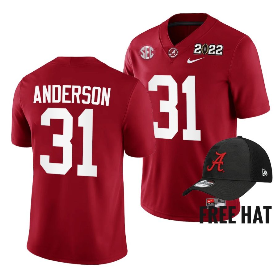 will anderson jr. alabama crimson tide crimson 2021 cotton bowl champions cfp jersey