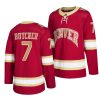 will butcher nhl devils college hockey red road jersey