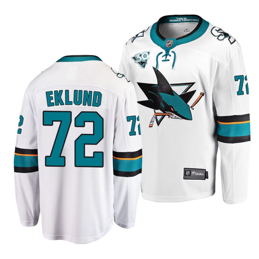 william eklund sharks away white 2021 nhl draft men jersey