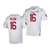 wisconsin badgers russell wilson white game men's jersey