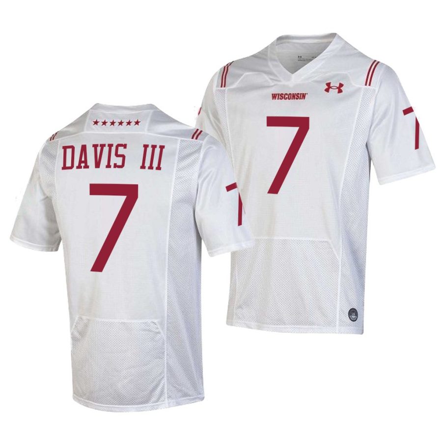 wisconsin danny davis iii white 2021 shamrock series men jersey