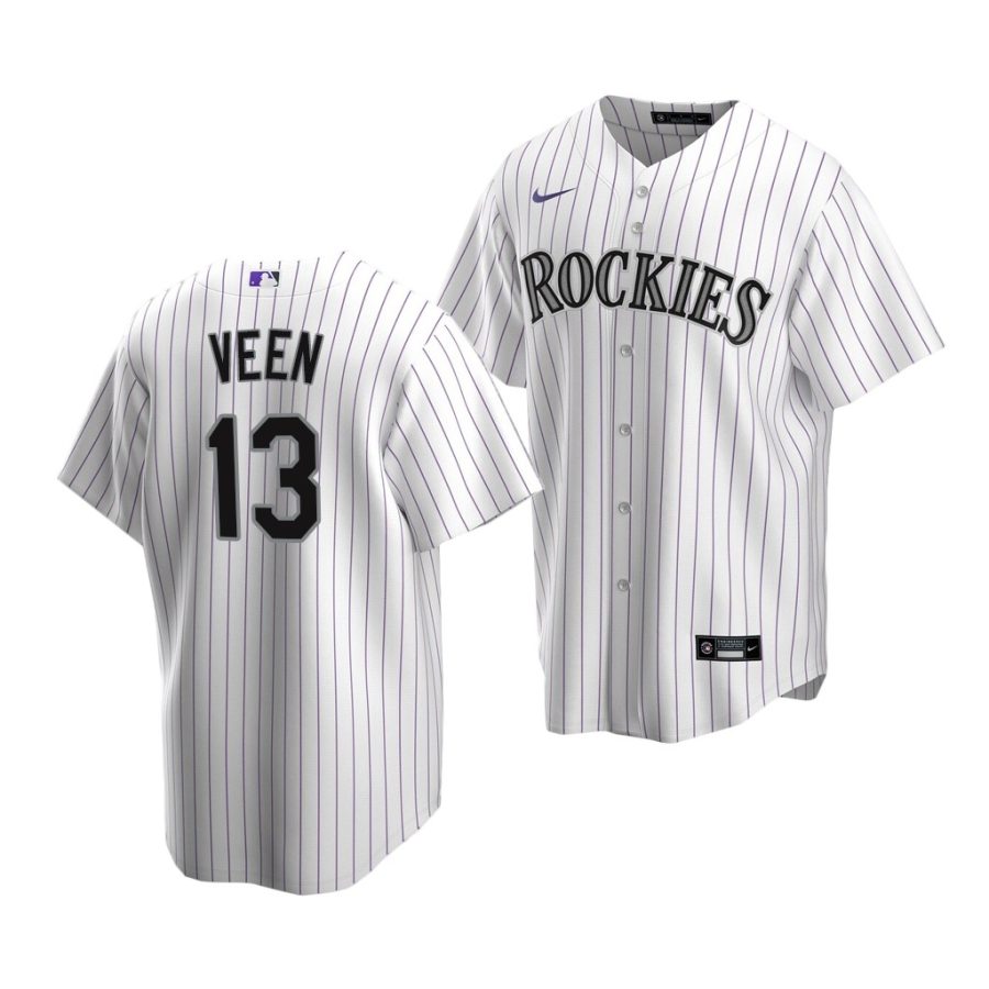 zac veen rockies 2020 mlb draft replica home white jersey