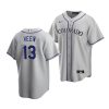 zac veen rockies 2020 mlb draft replica road gray jersey