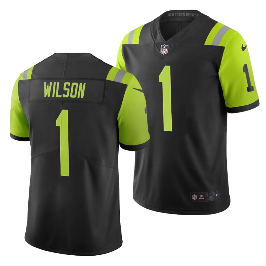 zach wilson jets 2021 nfl draft city edition men's black jersey