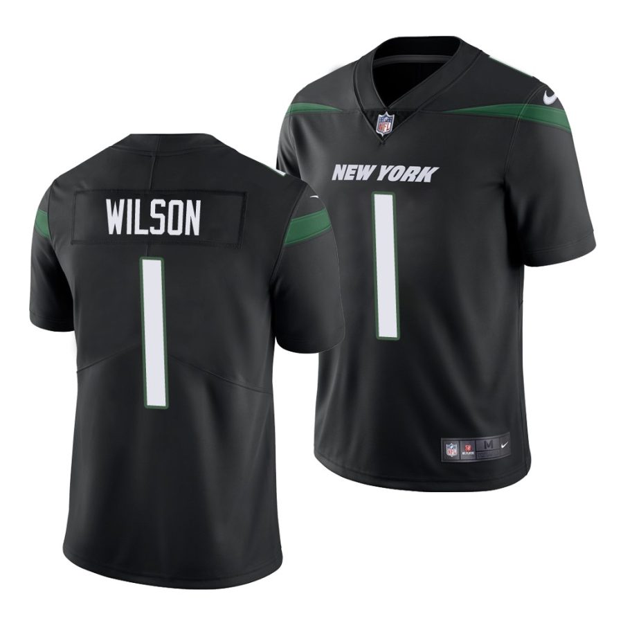 zach wilson jets 2021 nfl draft vapor limited men's black jersey 0