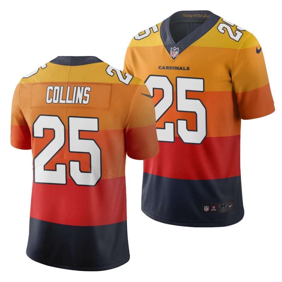 zaven collins cardinals 2021 nfl draft city edition men's sunset orange jersey